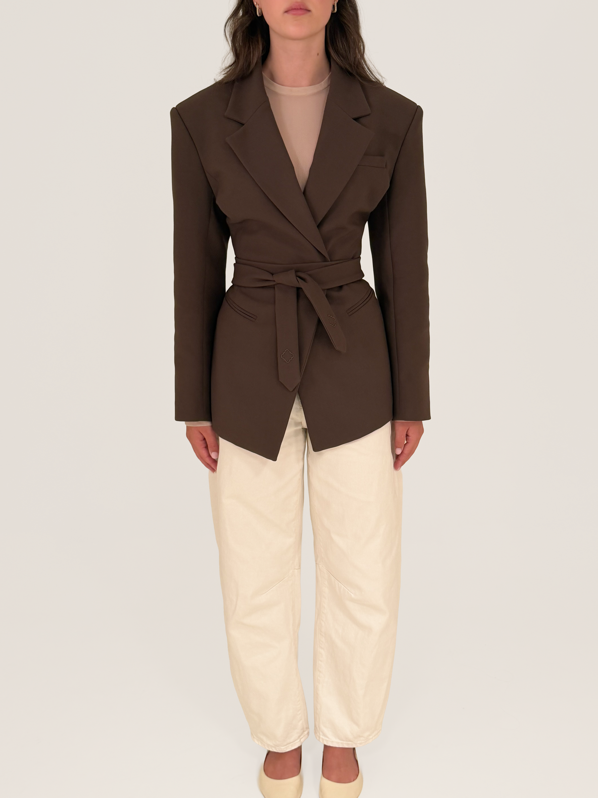 Every Wear Heritage Blazer with Scarf | Deep Truffle