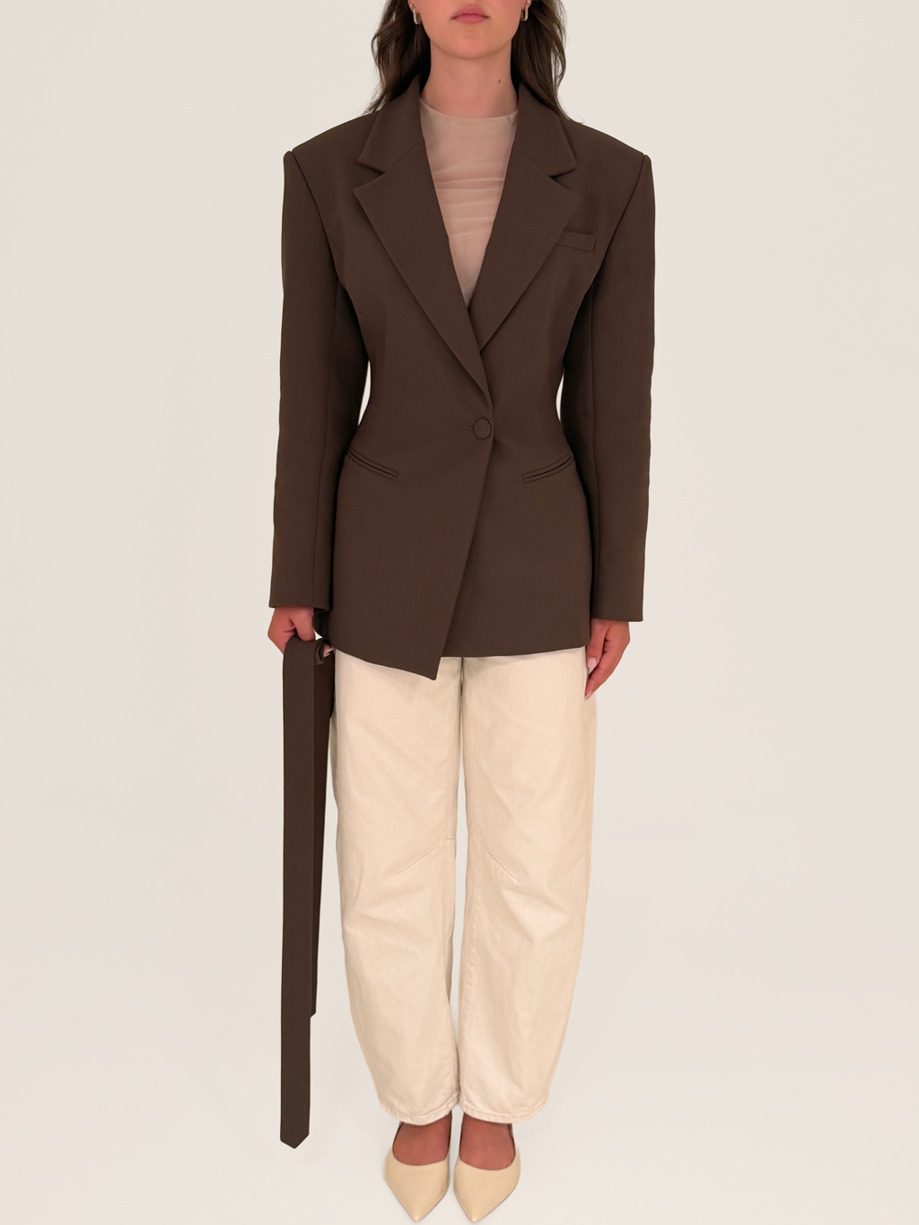 Every Wear Heritage Blazer with Scarf | Deep Truffle