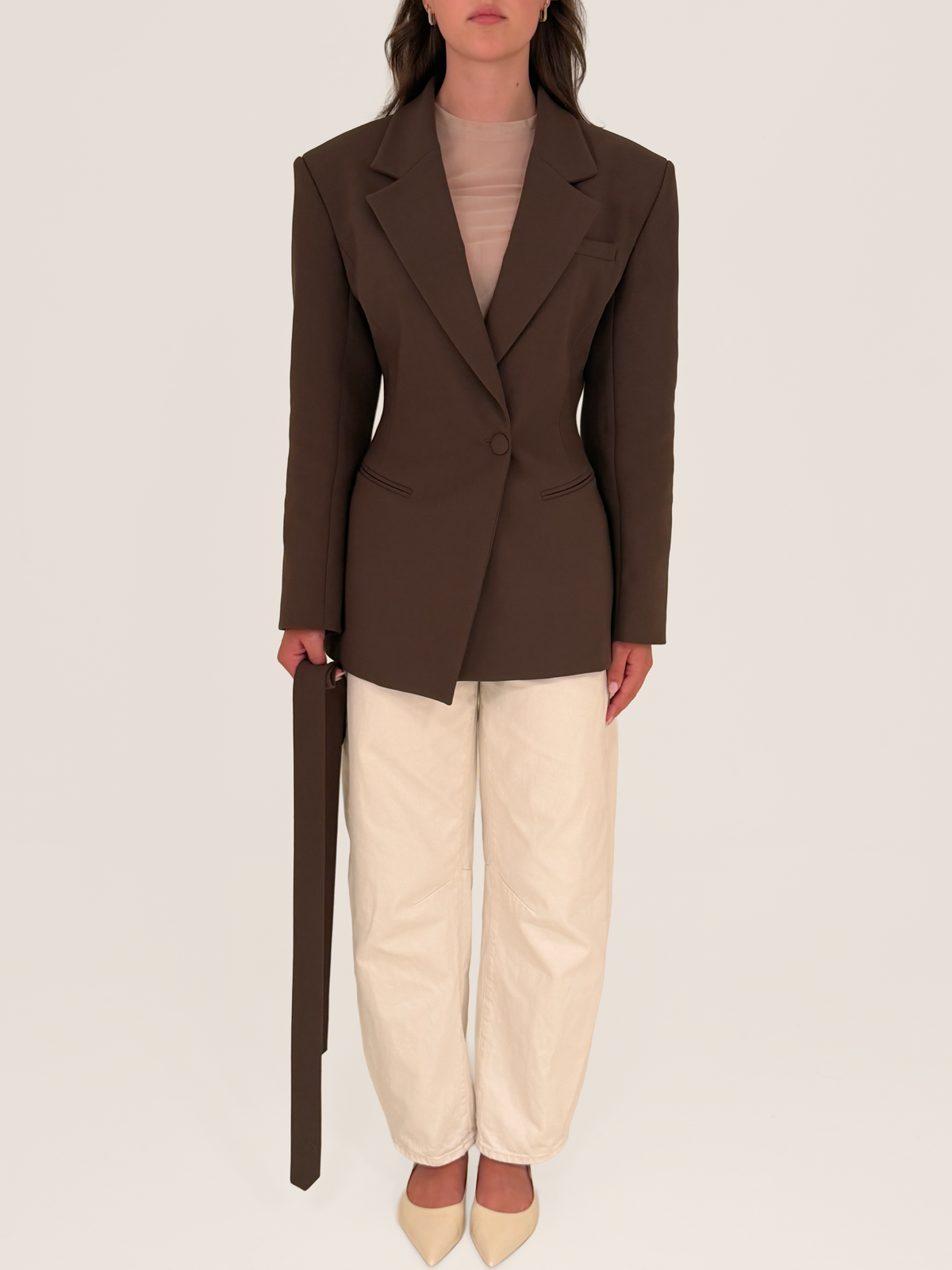 Every Wear Heritage Blazer with Scarf | Deep Truffle