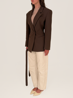 Every Wear Heritage Blazer with Scarf | Deep Truffle