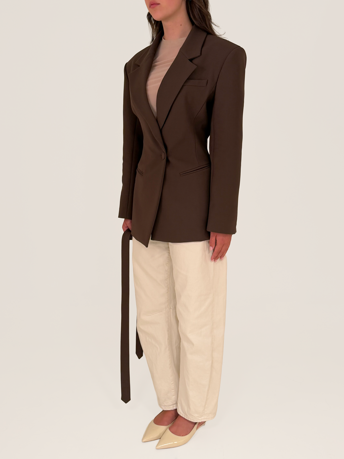Every Wear Heritage Blazer with Scarf | Deep Truffle